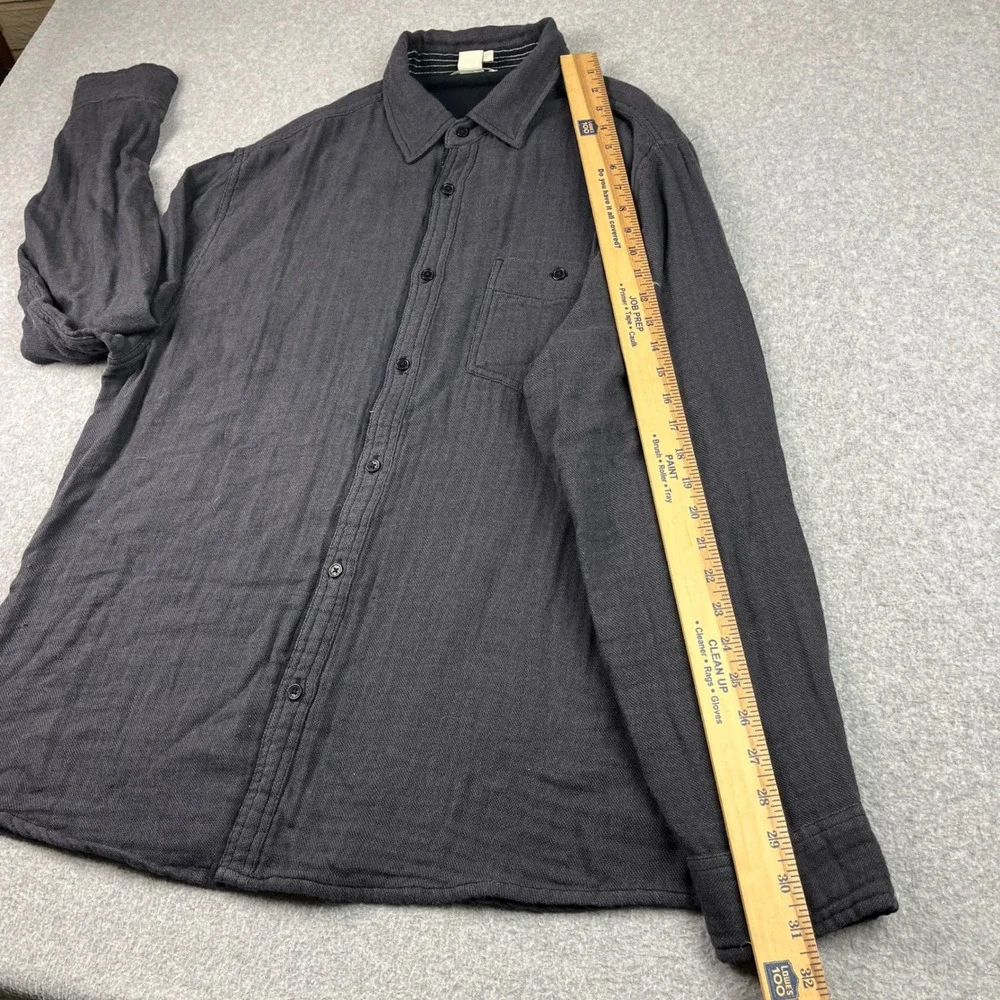 Carbon 2 Cobalt Button Down Shirt Mens Large Gray Cotton Long Sleeve 133305